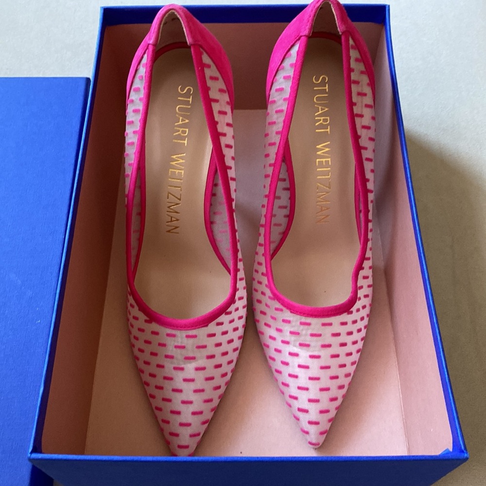 STUART WEITZMAN TASHA 100 PUMPS PINK, US 7.5